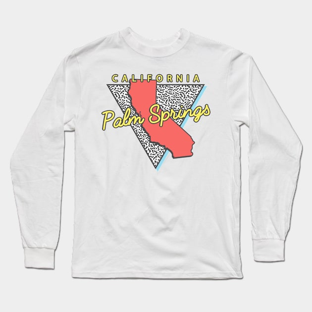 Palm Springs California Triangle Long Sleeve T-Shirt by manifest